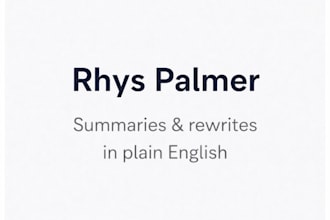 summarise and rewrite documents in plain english