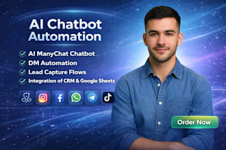 create ai manychat chatbot automation for your social medial businesses