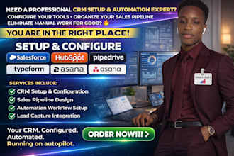 setup salesforce hubspot pipedrive typeform asana  twilio claude n8n automation