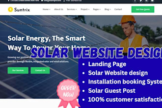 design solar website, installation booking system, hvac, energy website
