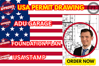 usa permit drawing,jadu permit,adu mep,foundation plan,usa stamp