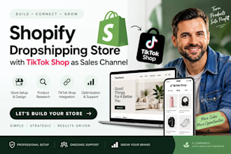 setup shopify dropshipping store, with tiktok shop as shopify sales channel