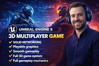 develop your 3d multiplayer game in unreal engine 5 with advanced graphics