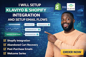 setup klaviyo and shopify integration and setup email flows