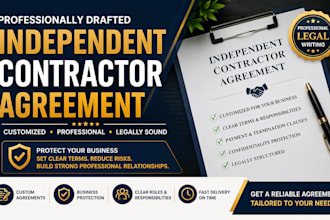 draft customized independent contractor agreement for business services