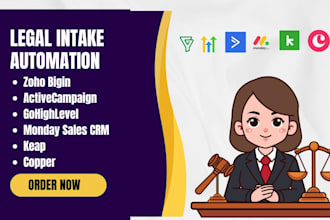 legal intake automation activecampaign zoho bigin ghl keap monday CRM copper