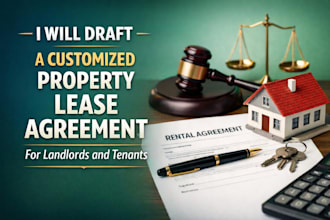 draft and review a customized residential property lease agreement for landlords