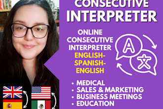 be your interpreter from english to spanish
