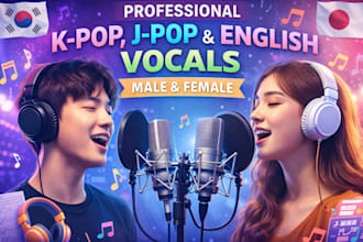 sing kpop demon hunter songs and record male or female duet vocals