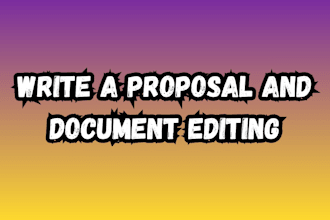 write proposal and document editing