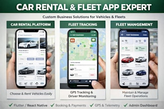 develop a secure car rental app with booking and fleet management