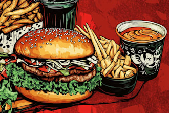 design food pop art of your food pop art
