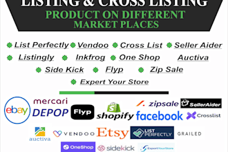 do product listing on list perfectly vendoo and cross list products