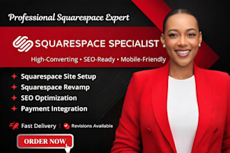 design squarespace website or redesign squarespace website, squarespace expert