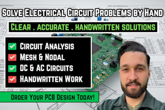 solve electrical circuit problems with clear handwritten solutions
