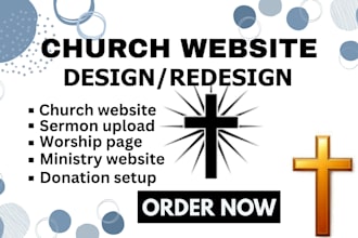 design redesign church ministry podcast charity wordpress website
