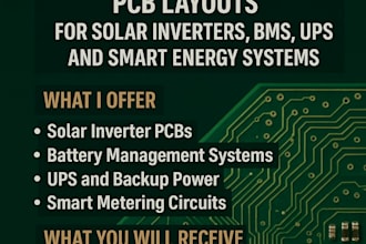 design pcb layout for inverter, bms,ups and smart energy system
