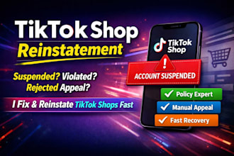 reinstate your tiktok shop fix violations and  appeals shop suspension