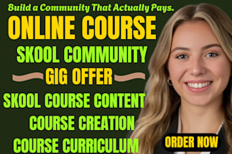 create online course creation skool community setup ghl online course content