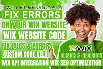 fix wix website bugs or layout, responsive, seo cms issues, wix studio issues