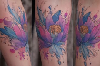 create a watercolor tattoo design