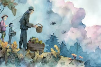 draw watercolor illustrations for your childrens book