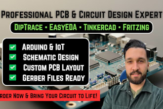 design pcbs using diptrace, easyeda, tinkercad, and fritzing