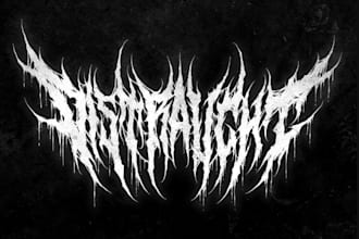 design a hardcore punk style metal logo