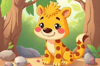 draw you a cartoon animal graphic