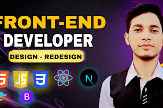 design and develop responsive front end websites using react