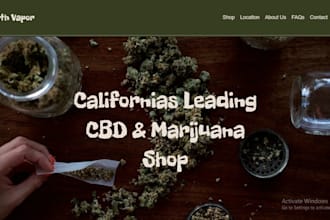 design cbd website cannabis website marijuana website vape website hemp website