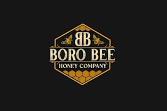 design bee honey company logo