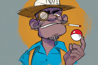 design awesome comic and cartoon style characters