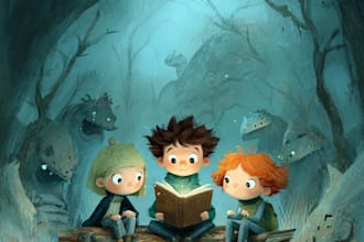 do gorgeous children story book illustration for your kids