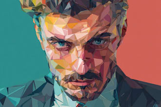 make high detailed low poly vector illustrations for