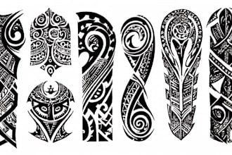 design a polynesian maori tribal tattoo