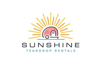 design awesome travel trailer rental company logo