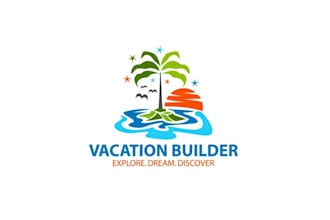 design motivation amazing vacation builder logo