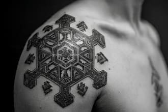 create unique custom geometric tattoo design