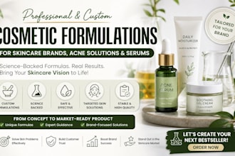 develop cosmetic formulations for skincare brands acne solutions and serums