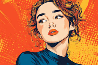 draw vector pop art illustration