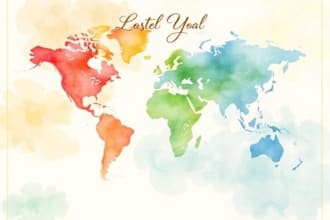 do custom watercolor wedding map