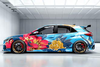 design car wrap vehicle wrap truck wrap racing car wrap