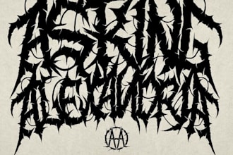 design a custom typography logo for metalheads