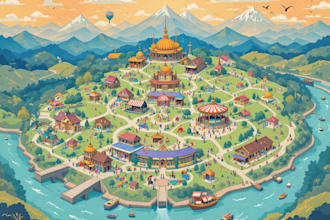 design vector map in illustrator for your event or festival
