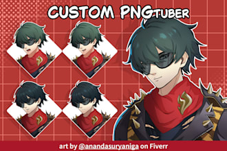design pngtuber model or customized pngtuber avatar