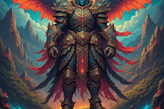 paint a character illustration in a fantasy world
