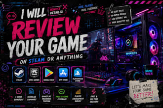 review game on steam or anything game