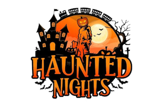 create exclusive and marvelous halloween logo design