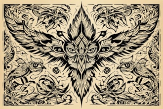 design a polynesian maori tribal tattoo